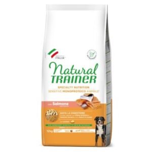 Trainer natural adult dog sensitive no gluten M/M salmon sausas maistas šunims lašiša 12kg