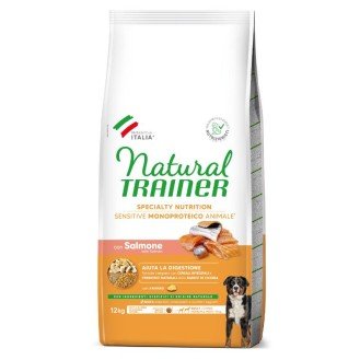Trainer natural adult dog sensitive no gluten M/M salmon sausas maistas šunims lašiša 12kg