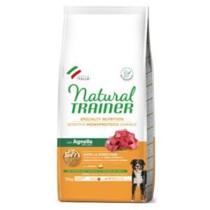 Trainer natural adult dog sensitive no gluten M/M lamb sausas maistas šunims ėriena 12kg
