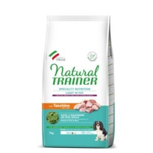 Trainer natural adult ideal weight mini light sausas maistas antsvorio turintiems šunims su kalakutiena 7kg