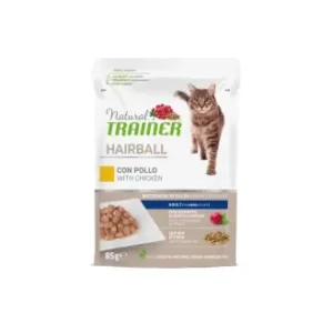 Natural trainer cat hairball beef konservai katėms su vištiena 85g 12vnt