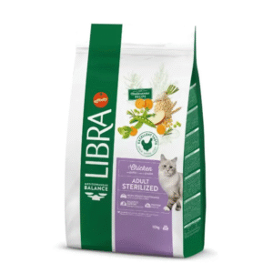 Libra cat sterilized sausas maistas suaugusioms katėms su vištiena 10kg