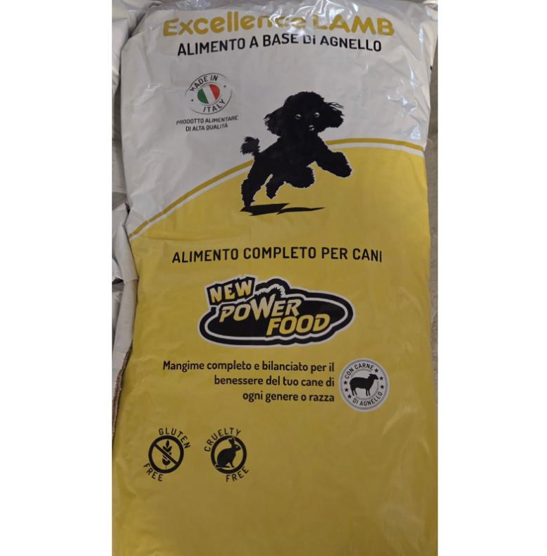 Power food lamb sausas maistas šunims su ėriena 20kg