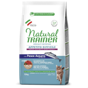 Natural trainer cat exigent blue fish suaugusioms katėms su melsvąją žuvimi 1.5kg