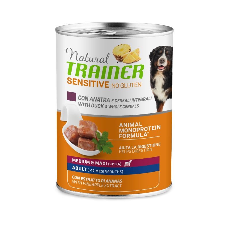 Natural Trainer Sensitive M/M Duck Konservai Su Antiena šunims 400g 6vnt