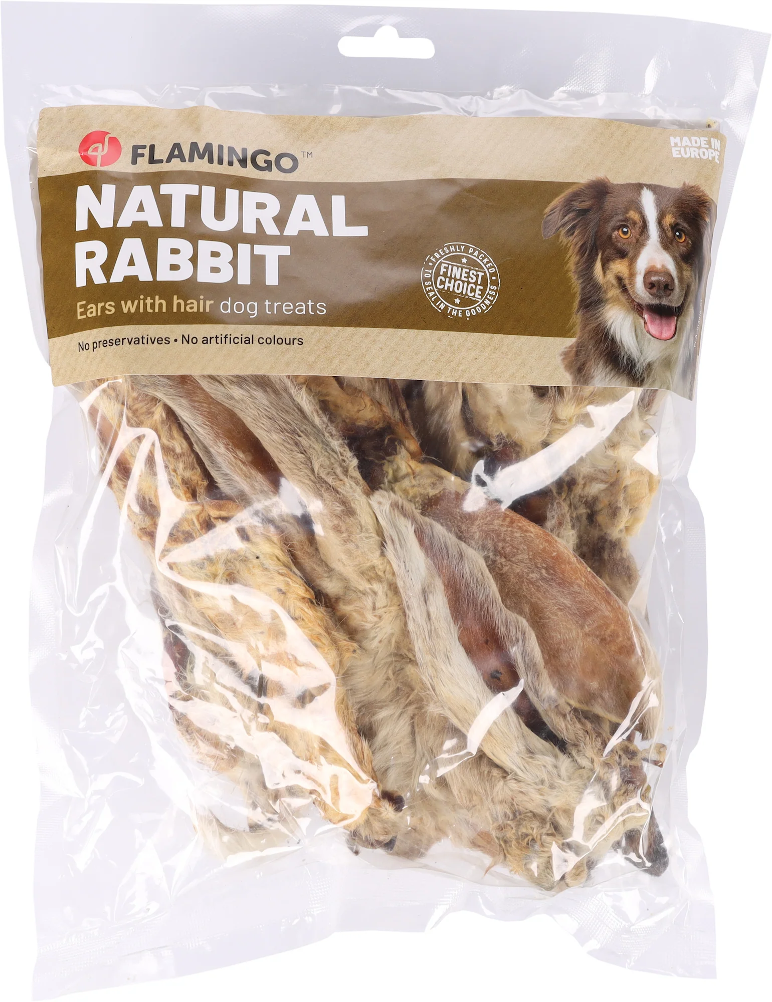 ,,Nature" skanėstai triušio ausys su kailiu 400g - Image 2