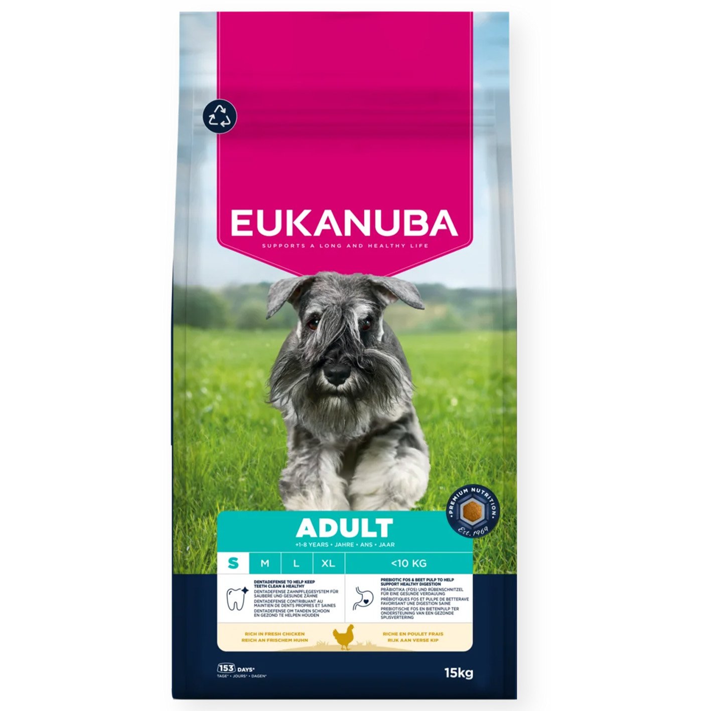 Eukanuba Adult Small Breed Maintenance mažų veislių šunims su Vištiena 15kg