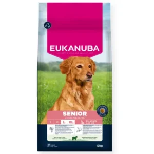 Eukanuba Senior L/XL Vyresnio amžiaus Didelių veislių šunims Ėriena ir ryžiai 12 kg