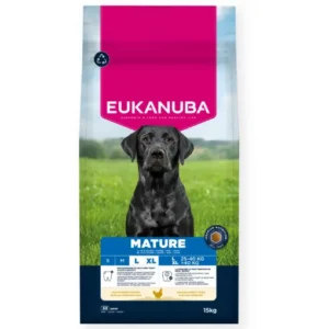 Eukanuba Mature (6-9 m.) Large Breed Didelių veislių senjorams šunims su Vištiena 15 kg