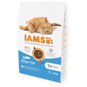Iams Adult Cat Ocean Fish Suaugusioms katėms maistas su vandenyno žuvimi 10 kg