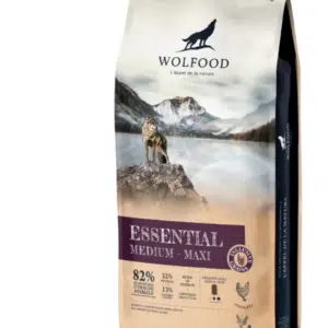 Wolfood Essential Medium Maxi sausas maistas Didelių veislių šunims su Vištiena 14 kg