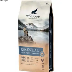 Wolfood Essential Grain Free Begrūdis sausas maistas Sterilizuotiems suaugusiems šunims su Vištiena 14 kg