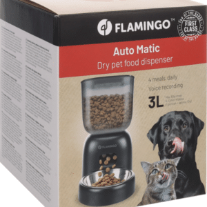 Automatinė išmanioji šėrykla su laikmačiu šunims ir katėms - juoda, 3 L