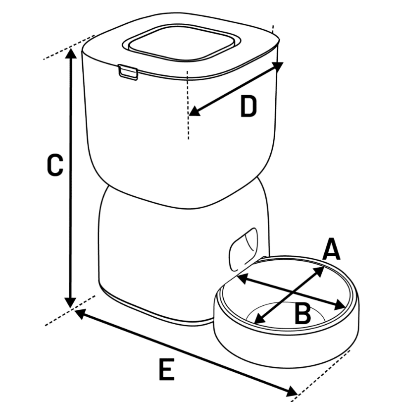 Automatinė išmanioji šėrykla su laikmačiu šunims ir katėms - balta, 3 L - Image 2