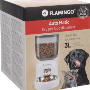 Automatinė išmanioji šėrykla su laikmačiu šunims ir katėms - balta, 3 L