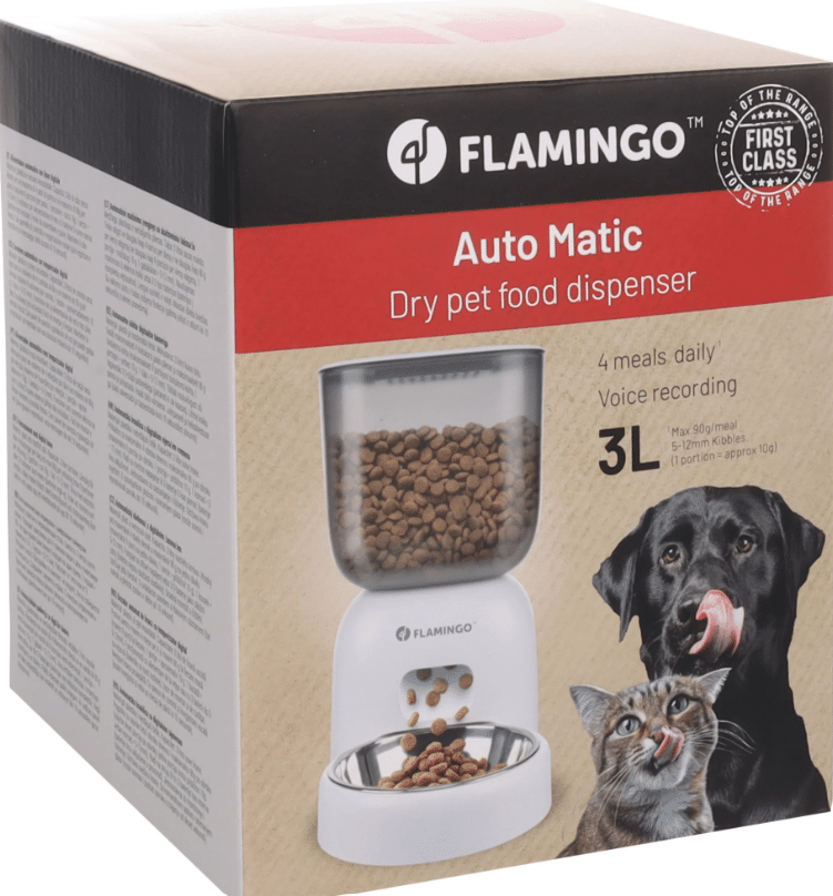 Automatinė išmanioji šėrykla su laikmačiu šunims ir katėms - balta, 3 L