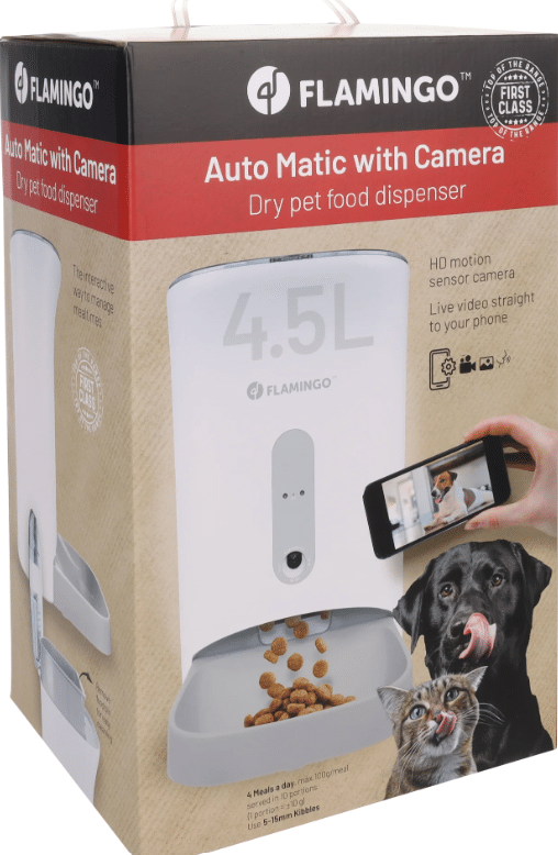 Automatinė išmanioji augintinių šėrykla su laikmačiu ir kamera šunims ir katėms 4.5 L