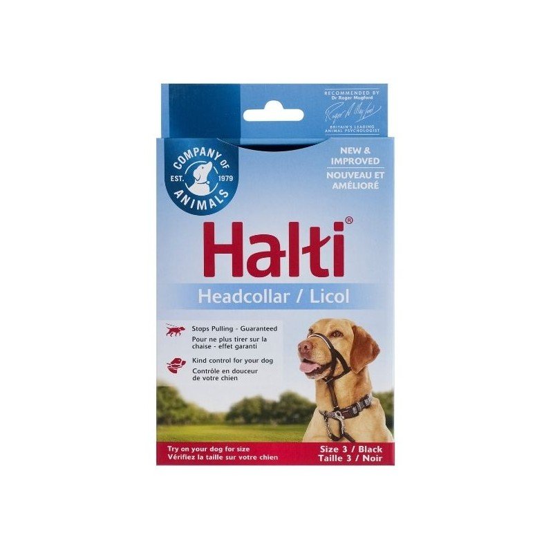 Company Of Animals HALTI Headcollar dresūros antsnukis šunims nuo tempimo Įv. Dydžių