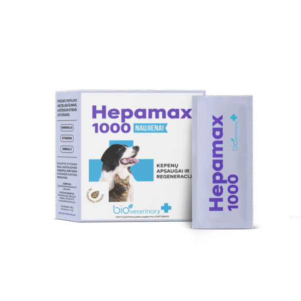 bioVETERINARY Hepamax papildas kepenims šunims ir katėms 1000, N28