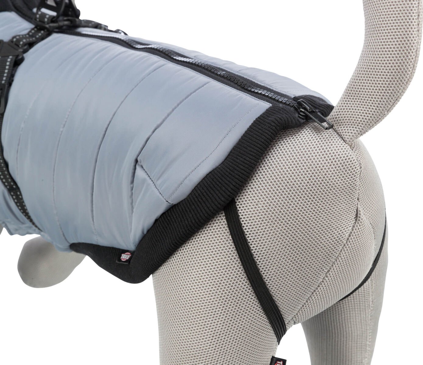 TRIXIE Pontis paltukas su petnešomis šuniui, pilkas XS-M - Image 2