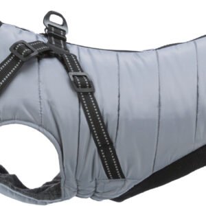 TRIXIE Pontis paltukas su petnešomis šuniui, pilkas XS-M