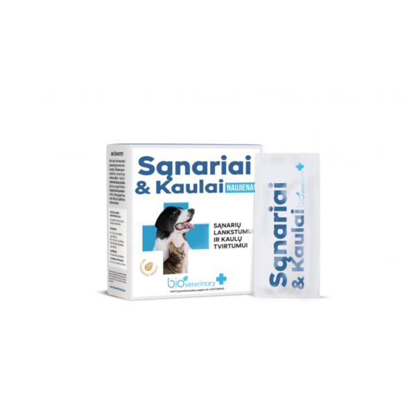 bioVETERINARY sąnariai&kaulai papildas sąnariam šunims ir katėms, N28