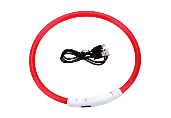 Pet Safety Šviečiantis antkaklis šunims M iki 50cm Raudona