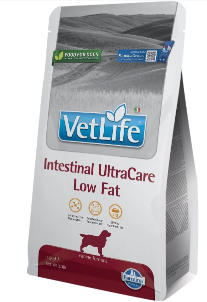 FARMINA Vet Life Dog Intestinal UltraCare Low Fat – veterinarinis maistas šunims su virškinimo sutrikimais
