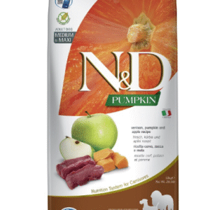 Farmina N&D Pumpkin Venison & Apple Adult Medium & Maxi – šunims su elniena ir obuoliais 12kg