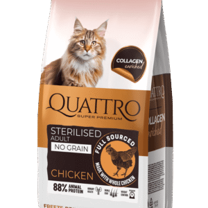 Quattro Collagen sterilised sausas maistas suaugusioms sterilizuotoms katėms su vištiena 1,5kg