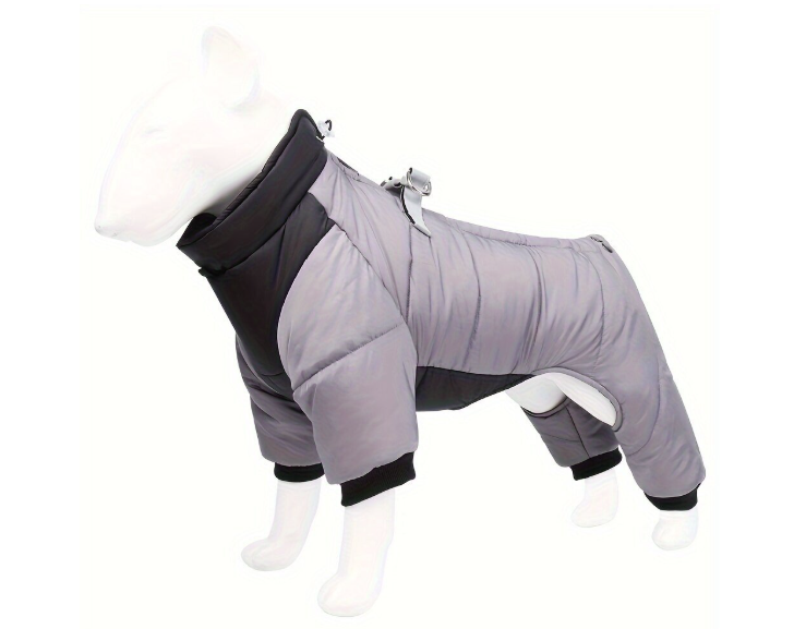 Duomm Žieminis kombinezonas mažų veislių šunims Pilkas Įv., dydžių
