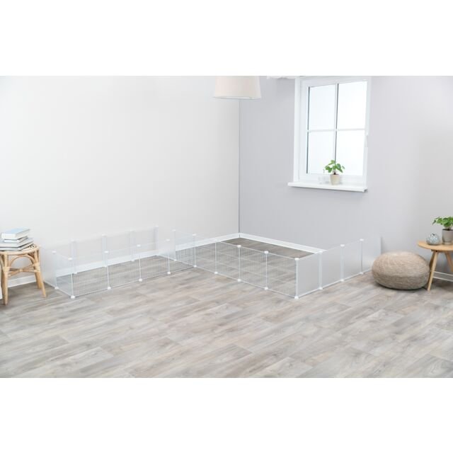 TRIXIE vidinis aptvaras graužikams, 140 × 35 × 70 cm — 12 elementų, baltas - Image 3