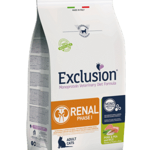 RENAL PHASE I SAUSAS MAISTAS SUAUGUSIOMS KATĖMS SU KIAULIENA, ŽIRNIAIS IR RYŽIAIS 1,5kg