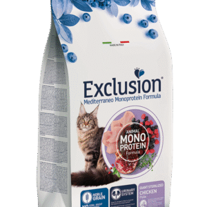 Exclusion Noble Grain sausas maistas didelio dydžio sterilizuotoms katėms su vištiena, 1,5 kg