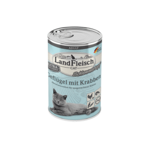 LandFleisch konservai katėms su paukštiena ir krabais, 400g x 6