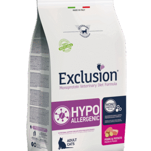 Exclusion HYPOALLERGENIC SAUSAS MAISTAS SUAUGUSIOMS KATĖMS SU KIAULIENA IR BULVĖMIS 1,5kg
