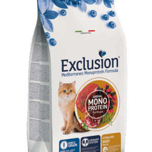 Exclusion Noble Grain sausas maistas sterilizuotoms katėms su jautiena, 1,5 kg