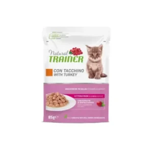 Natural Trainer Kitten Turkey konservai kačiukams su kalakutiena, 85 g 12vnt