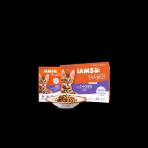 IAMS Cat Delights Kitten Chicken - Konservai kačiukams Vištiena padaže 85 g 12/24vnt