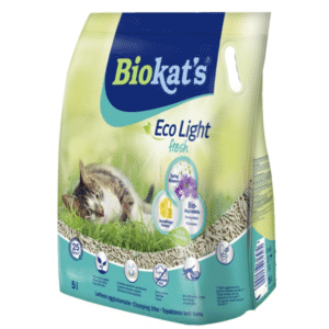 BIOKAT'S ECO LIGHT FRESH SPRING BLOSSOM – biologiškai suyrantis kačių kraikas, metamas į tualetą 5L 2vnt / 4vnt