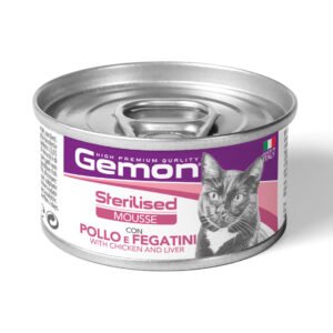 Gemon Sterilised - Konservai kastruotoms katėms su vištiena ir kepenėlėmis 85 g 12 / 24 vnt