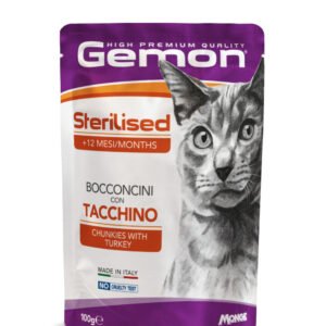 Gemon Senior +8 konservuotas pašaras senyvoms katėms su kalakutiena 100g 12/24vnt