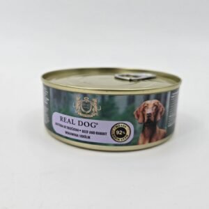 Real Dog SP – Wet Beef & Rabbit for Adult Dogs koservai šunims su jautiena ir triušiena 240 g 12vnt