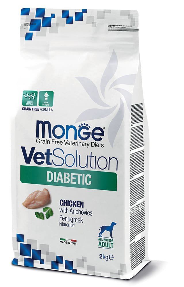 Monge VetSolution Dog Diabetic – veterinarinis dietinis pašaras šunims gliukozės reguliavimui