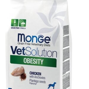 Monge VetSolution Dog Obesity – veterinarinis dietinis pašaras šunims antsvoriui mažinti