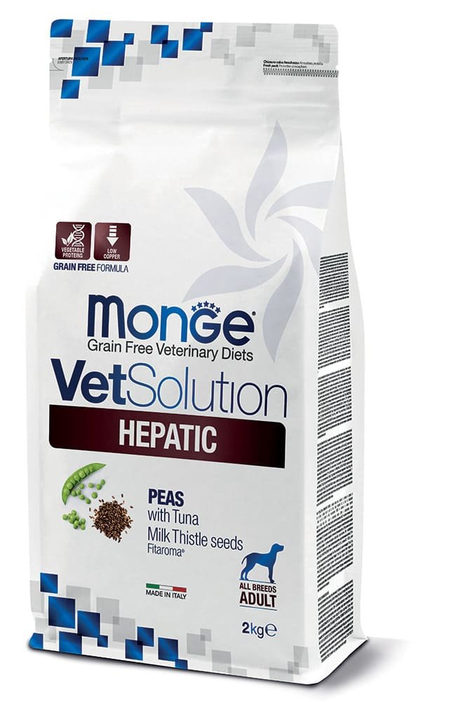 MONGE VetSolution Dog Hepatic – veterinarinis dietinis pašaras šunims kepenų funkcijai palaikyti