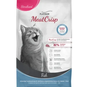 Platinum MeatCrisp sausas maistas Sterilizuotoms katėms su žuvimi