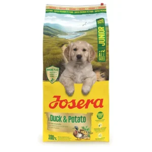 Josera A/S Junior Duck + Potato sausas pašaras šunims su antiena ir bulvėmis, 12,5 kg