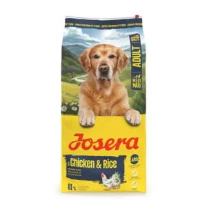 Josera M/M Adult Chicken and Rice sausas pašaras vidutinių ir didelių veislių šunims su vištiena ir ryžiais, 12,5 kg