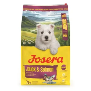 Josera MiniJunior Duck + Salmon sausas pašaras mažų veislių jauniems šunims su antiena ir lašiša, 10 kg